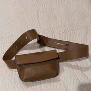 Tan Leather Crossbody Bag - Yvonne Koné